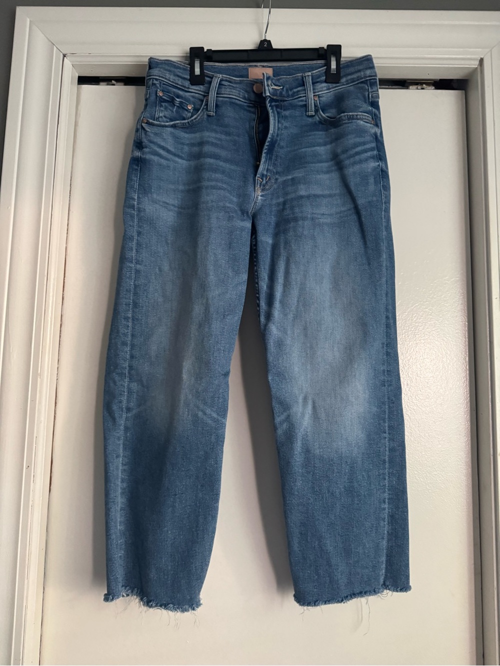 MOTHER “The Newbie Ankle” Float My Boat Light Blue Cropped Jeans size 27